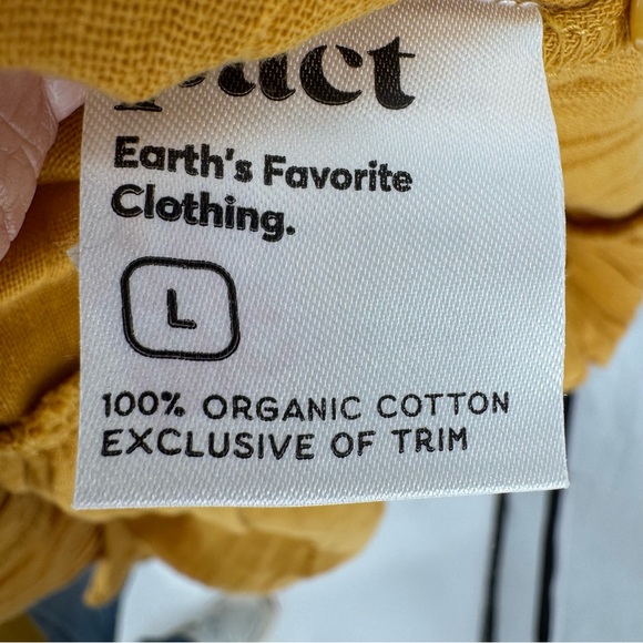 Pact 100% organic cotton bohemian feminine Mustard Midi Dress NWT - Picture 6 of 8